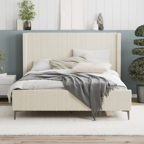 Beige-Soulin-Corduroy-Bed-Frame