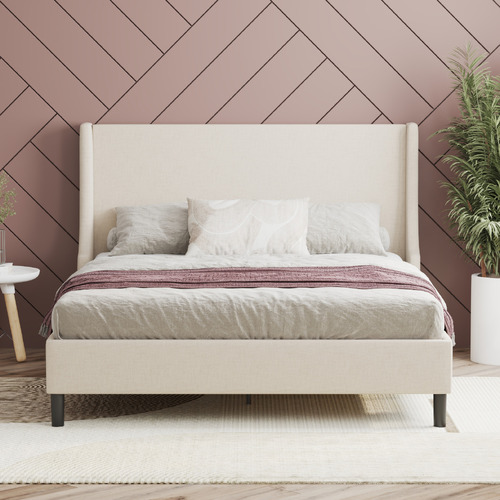 Beige-Giarid-Upholstered-Bed-Frame