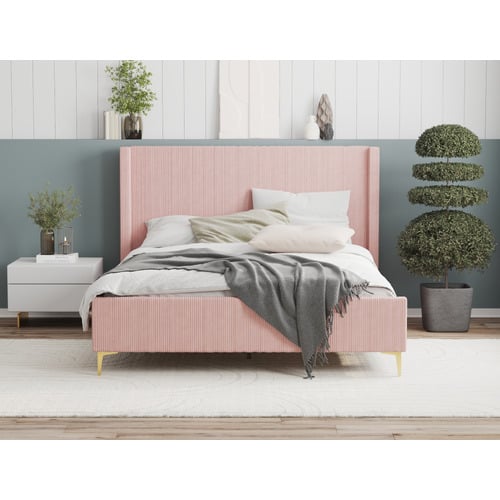 Pink-Soulin-Corduroy-Bed-Frame