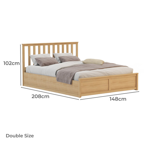 Olsen Pine Wood Gas Lift Storage Bed Frame