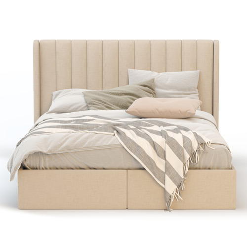White Oak Tulawie Bed with Drawers