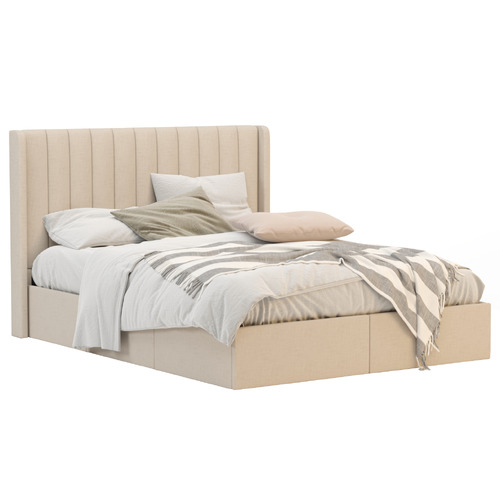 White Oak Tulawie Bed with Drawers