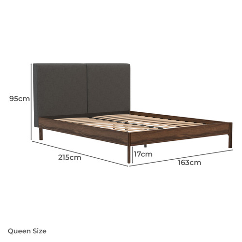 Charcoal Trolig Wooden Bed Frame