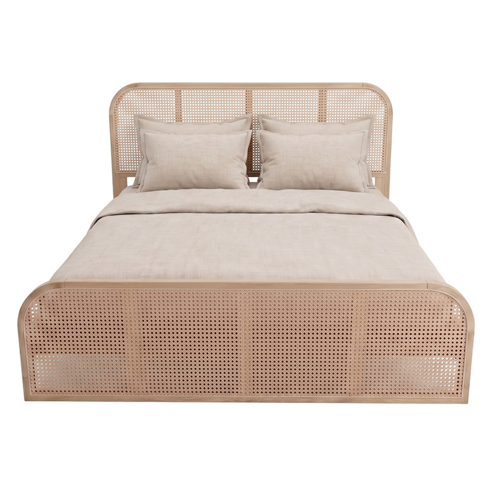 Natural Palicosta Pine Wood Gas Lift Storage Bed Frame