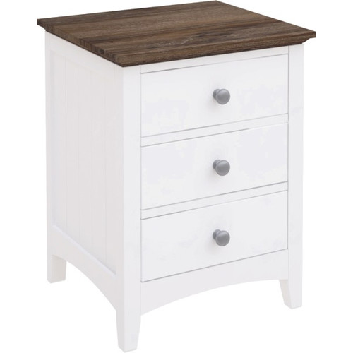 Jordan 3 Drawer Bedside Table Temple & Webster