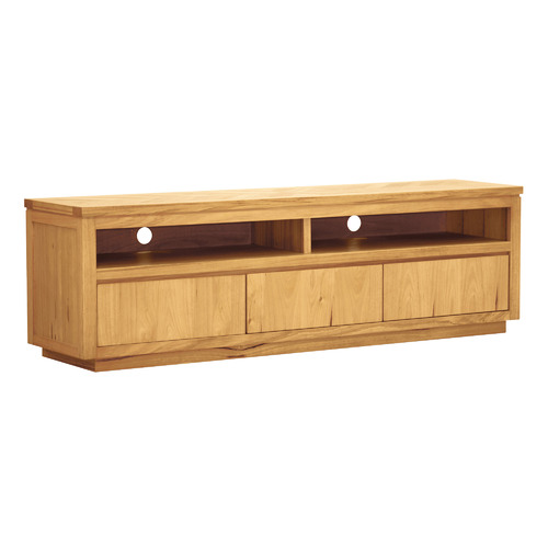 Meadows 3 Drawer Messmate Wood Entertainment Unit Temple & ster