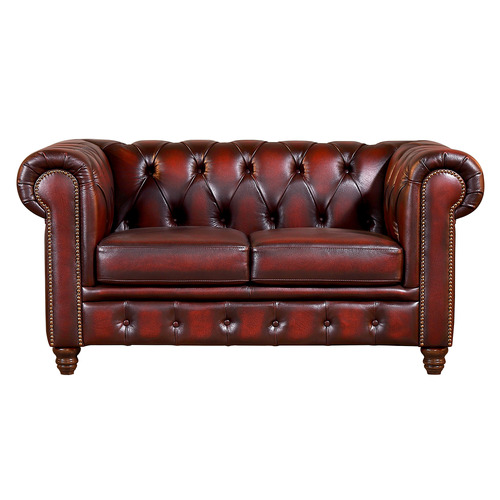 Alastair 2 Seater Leather Sofa | Temple & Webster