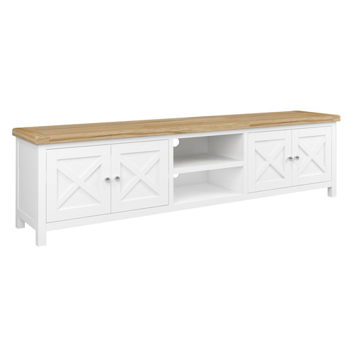 Hudson 4 Door Acacia Wood TV Unit