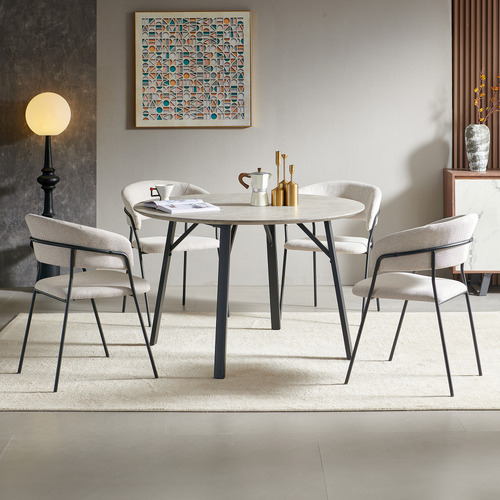 4 Seater Dorian Round Dining Table & Chair Set