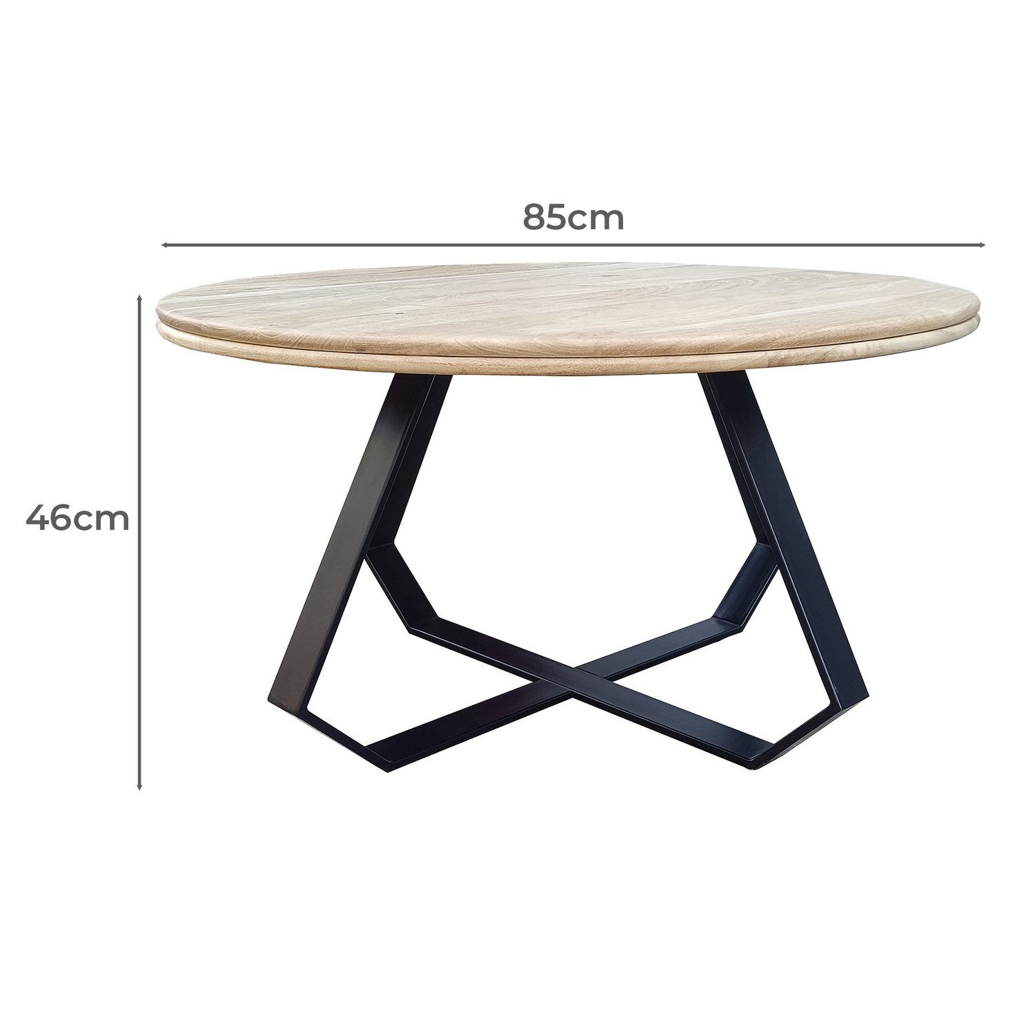 Jennifer Round Acacia Wood Coffee Table