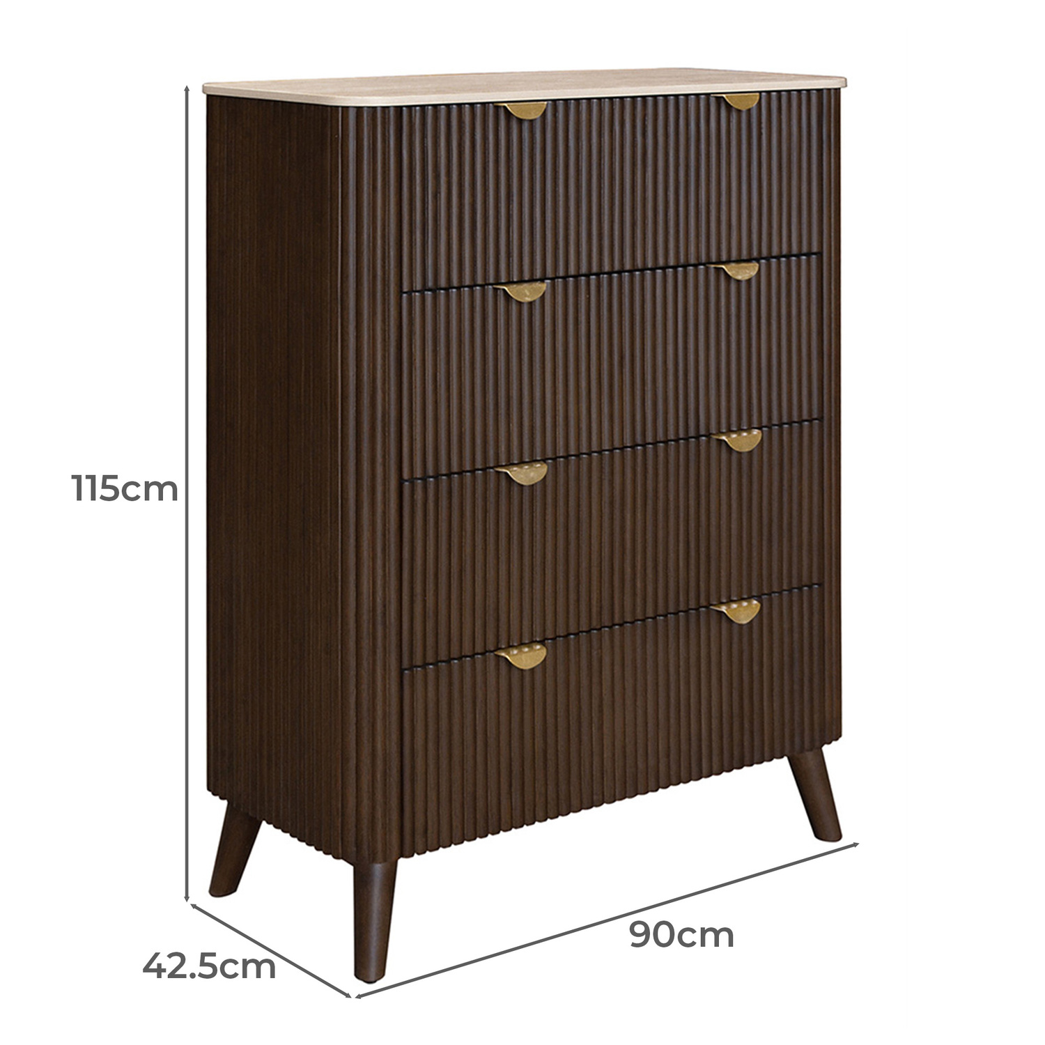 Meredith 4 Drawer Tallboy
