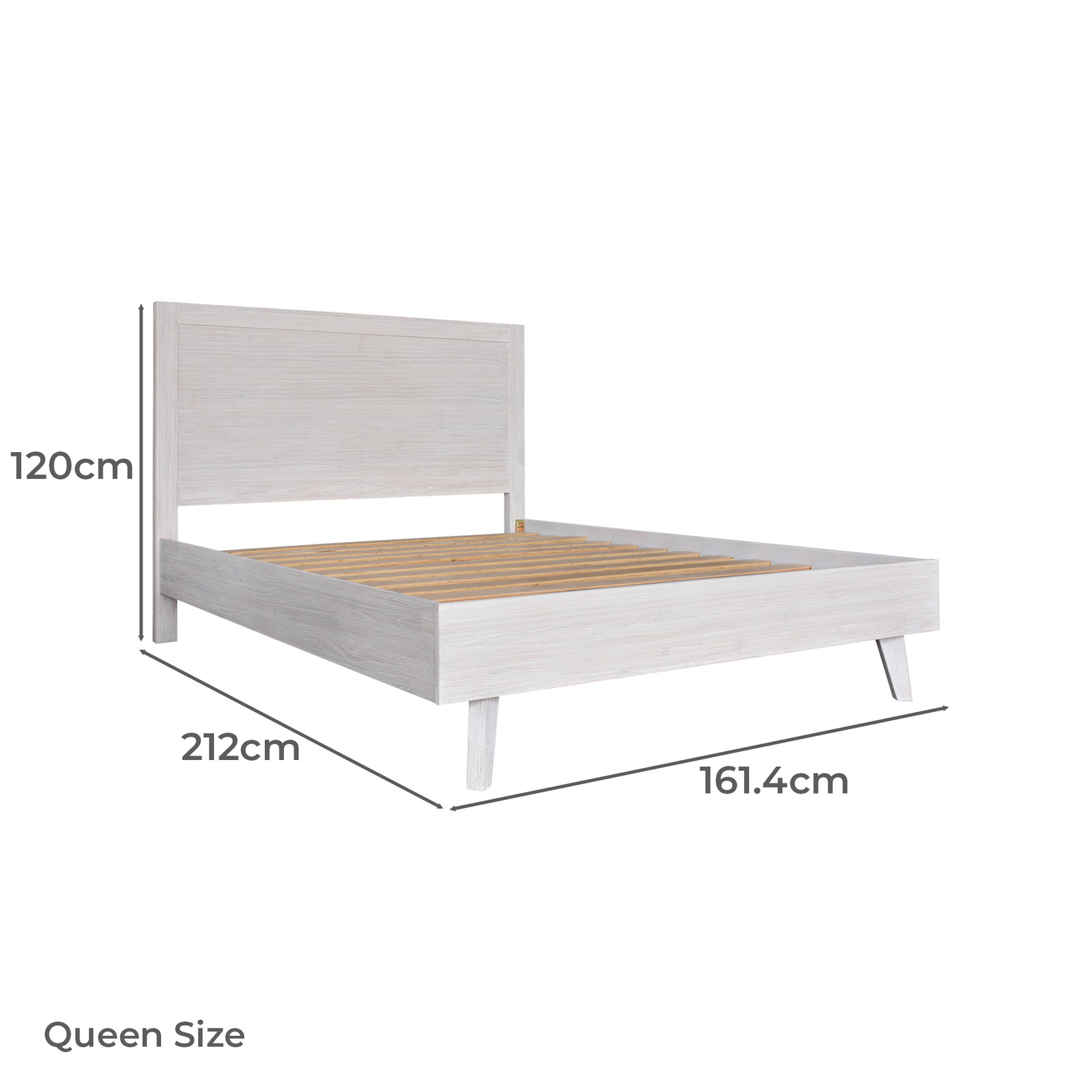 Brushed White Adena Bed Frame