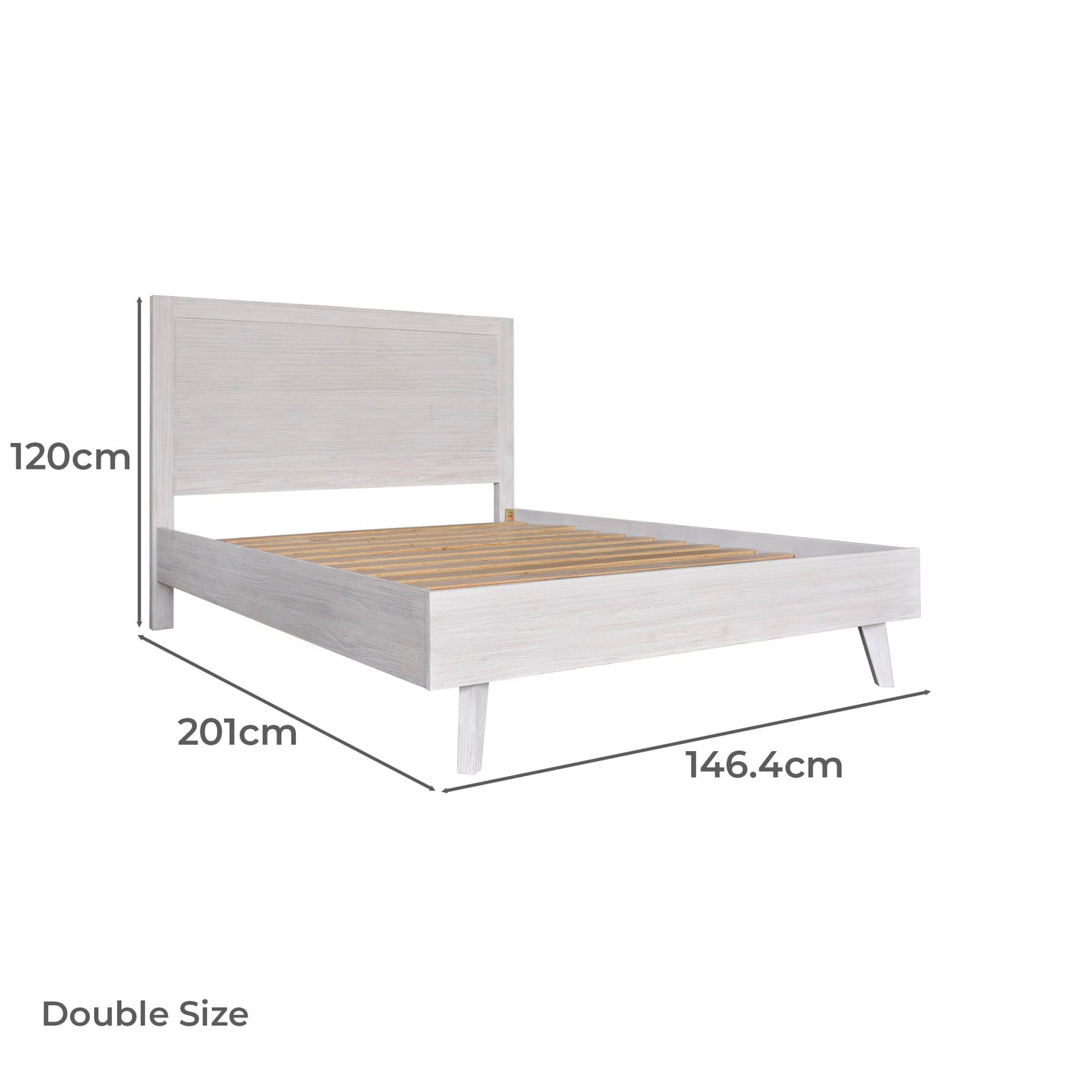 Brushed White Adena Bed Frame