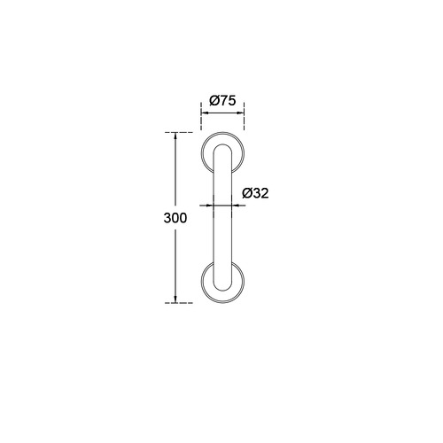 Renew Stainless Steel 3.2 cm Grab Rail