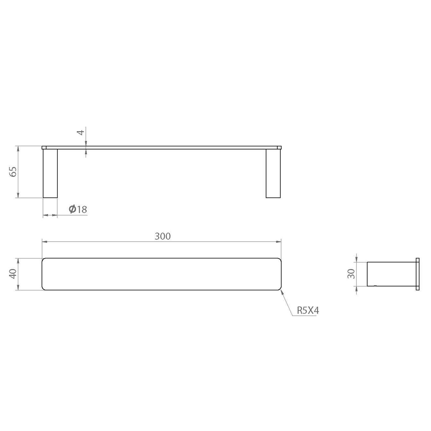 The Gabe Stainless Steel Hand Towel Holder