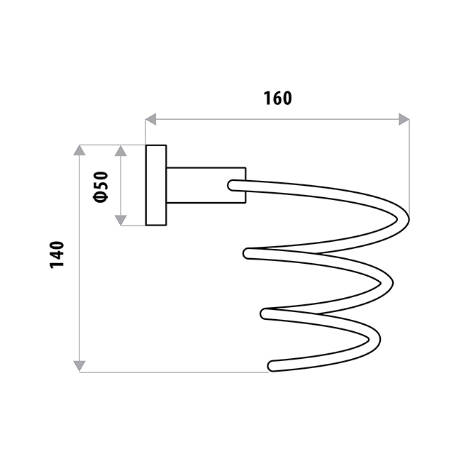 Loui Stainless Steel Hair Dryer Holder