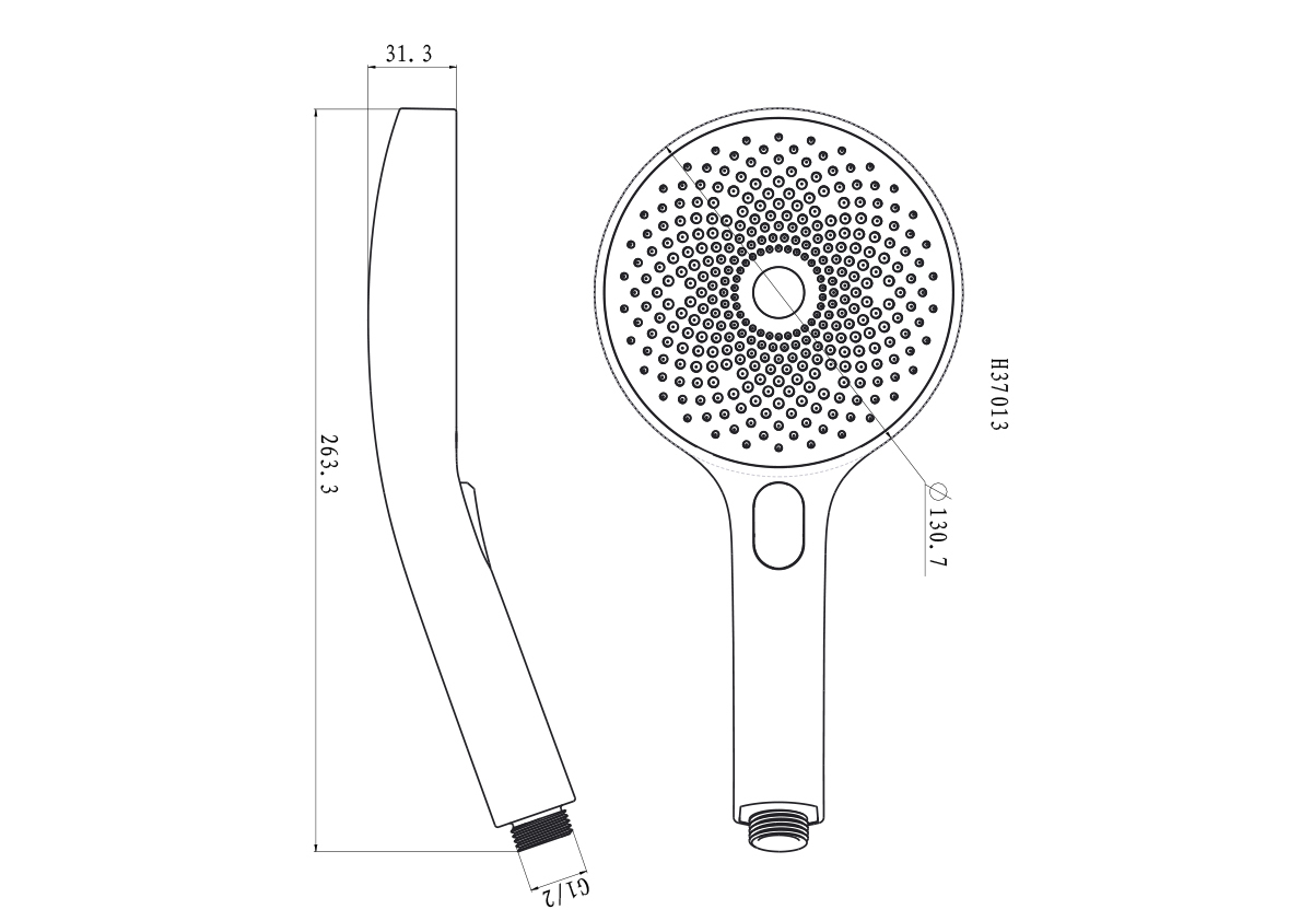 The Gabe Hand-Held Shower Head