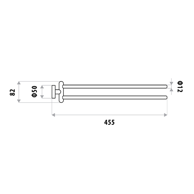 Double Bar Loui Stainless Steel Towel Hanger