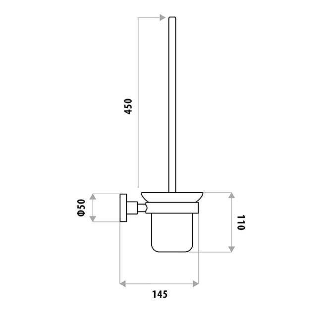 2 Piece Loui Toilet Brush & Holder Set