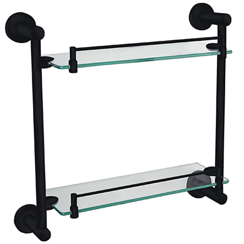 Loui Glass Double Bathroom Shelf