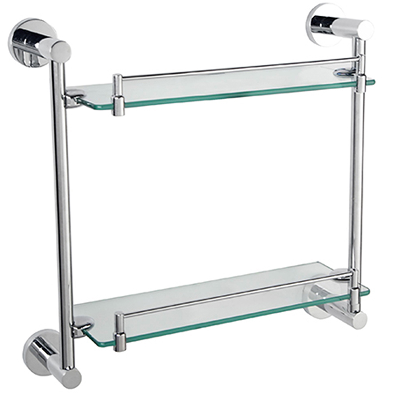 Loui Glass Double Bathroom Shelf