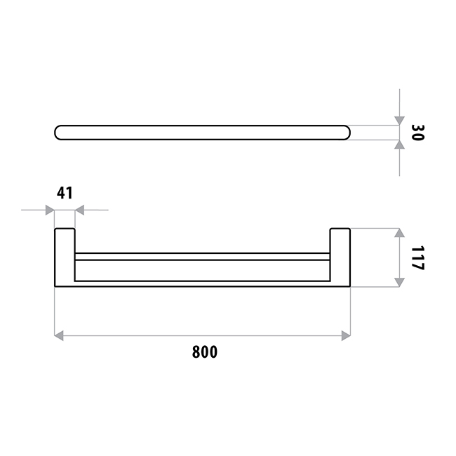 Double Bar Huntingwood Stainless Steel Towel Rail