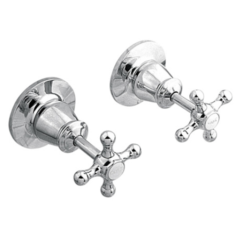 2 Piece Noosa Brass Wall Top Assembly Set
