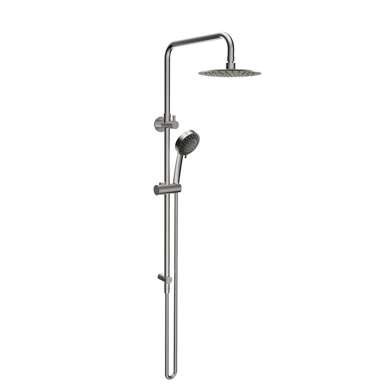 6 Piece Elle Stainless Steel Twin Shower Set