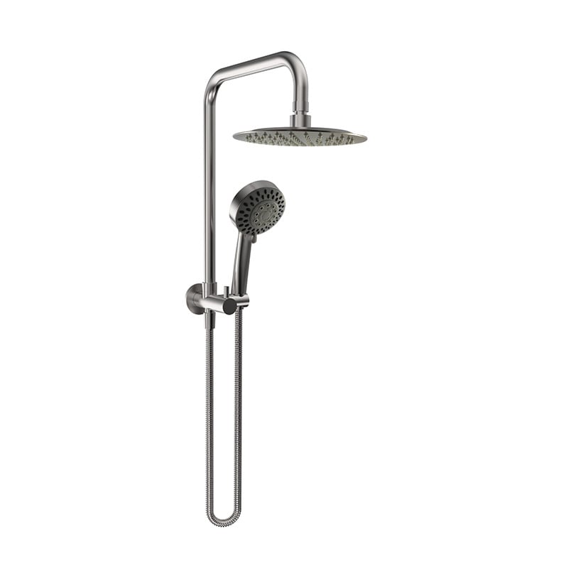 5 Piece Elle Stainless Steel Twin Shower Set