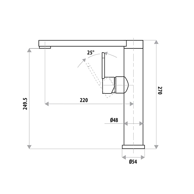 Elle Noble Stainless Steel Kitchen Mixer Tap