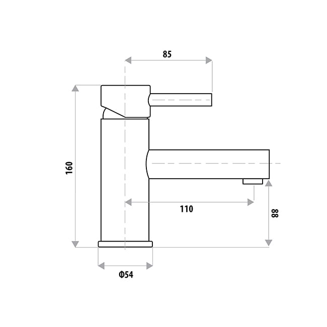 Elle Stainless Steel Basin Mixer Tap