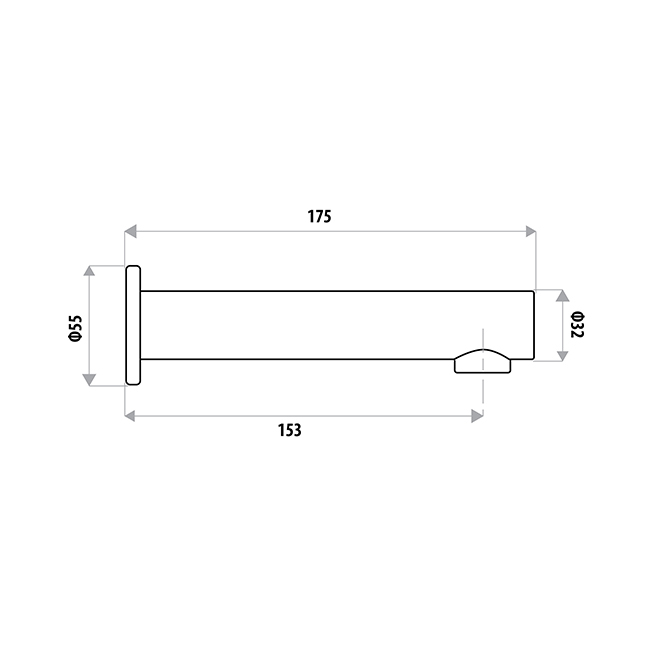 Elle Stainless Steel Bath Spout