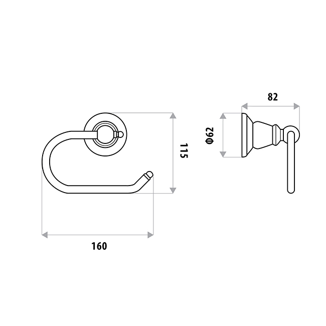 Noosa Brass Toiler Holder
