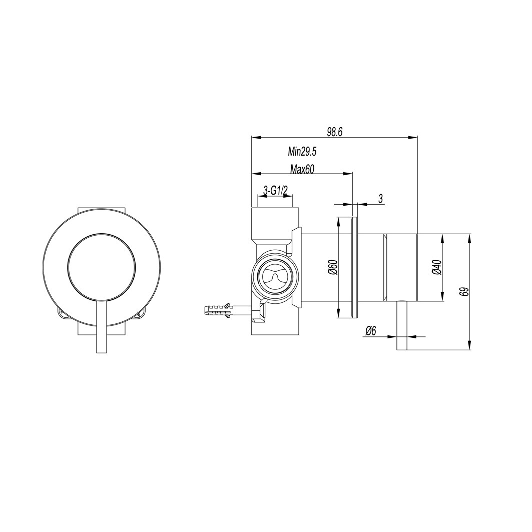 Elle Stainless Steet Shower Mixer