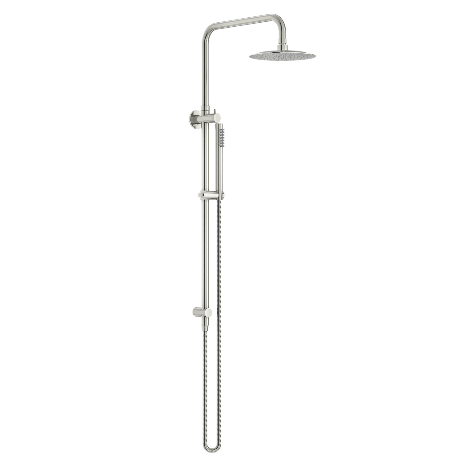 Elle Stainless Steel Round Twin Shower Set