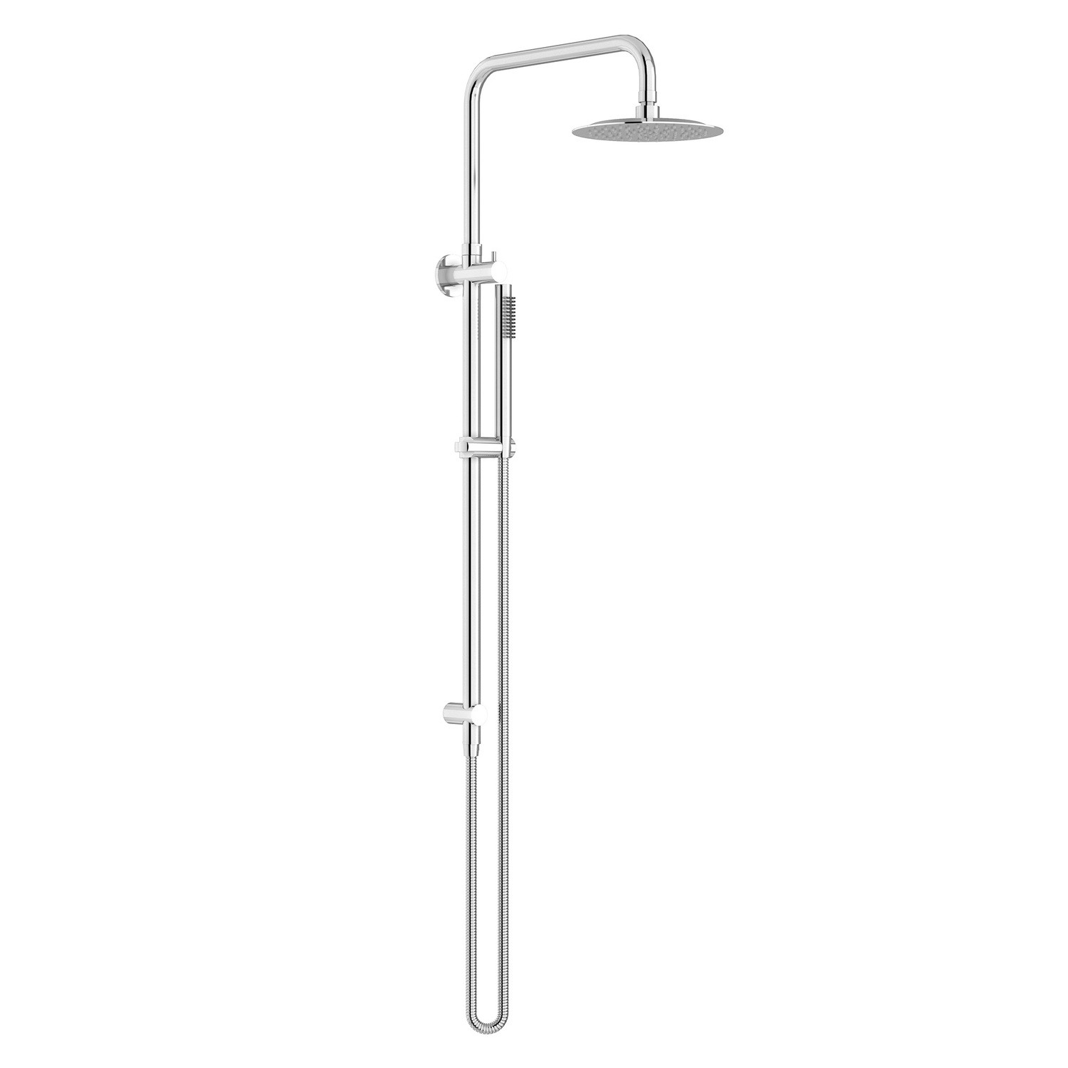 Elle Stainless Steel Round Twin Shower Set