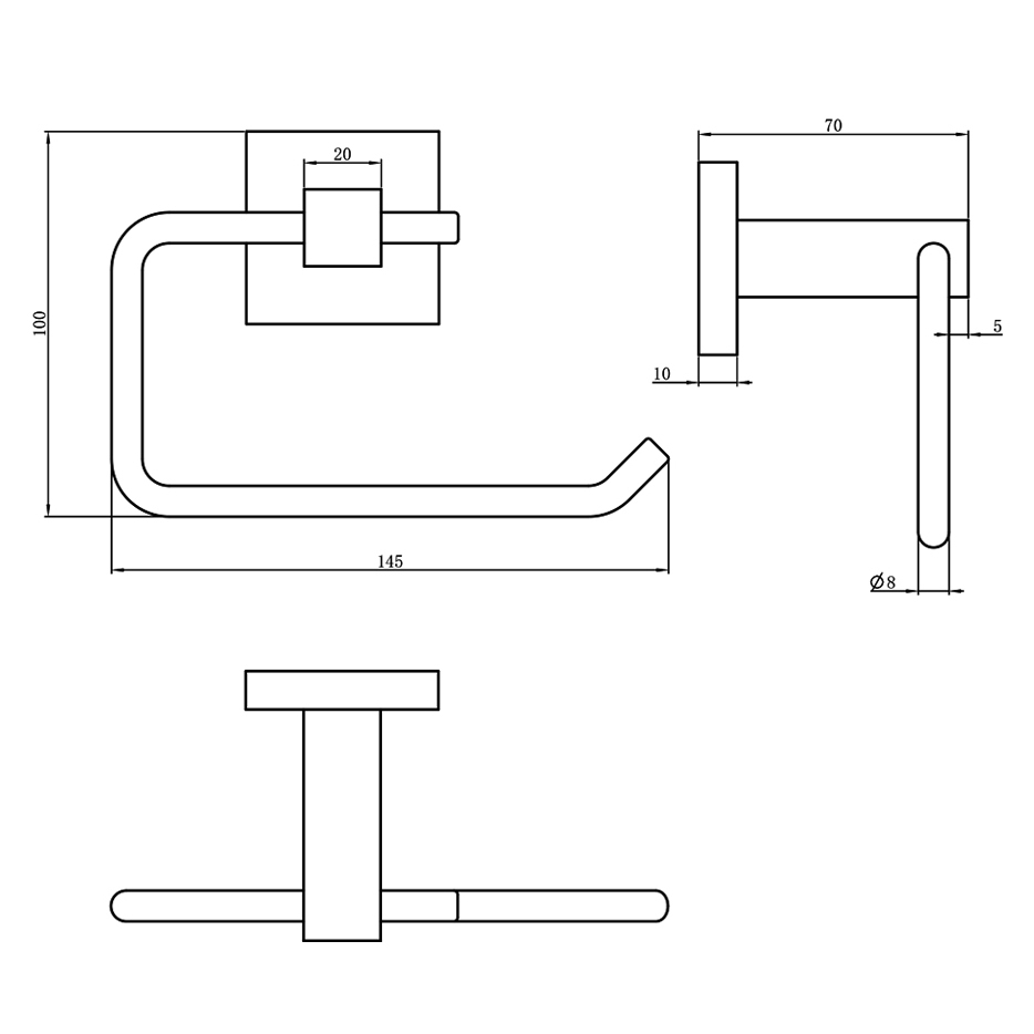 Lauren Elite Brass Toilet Roll Holder