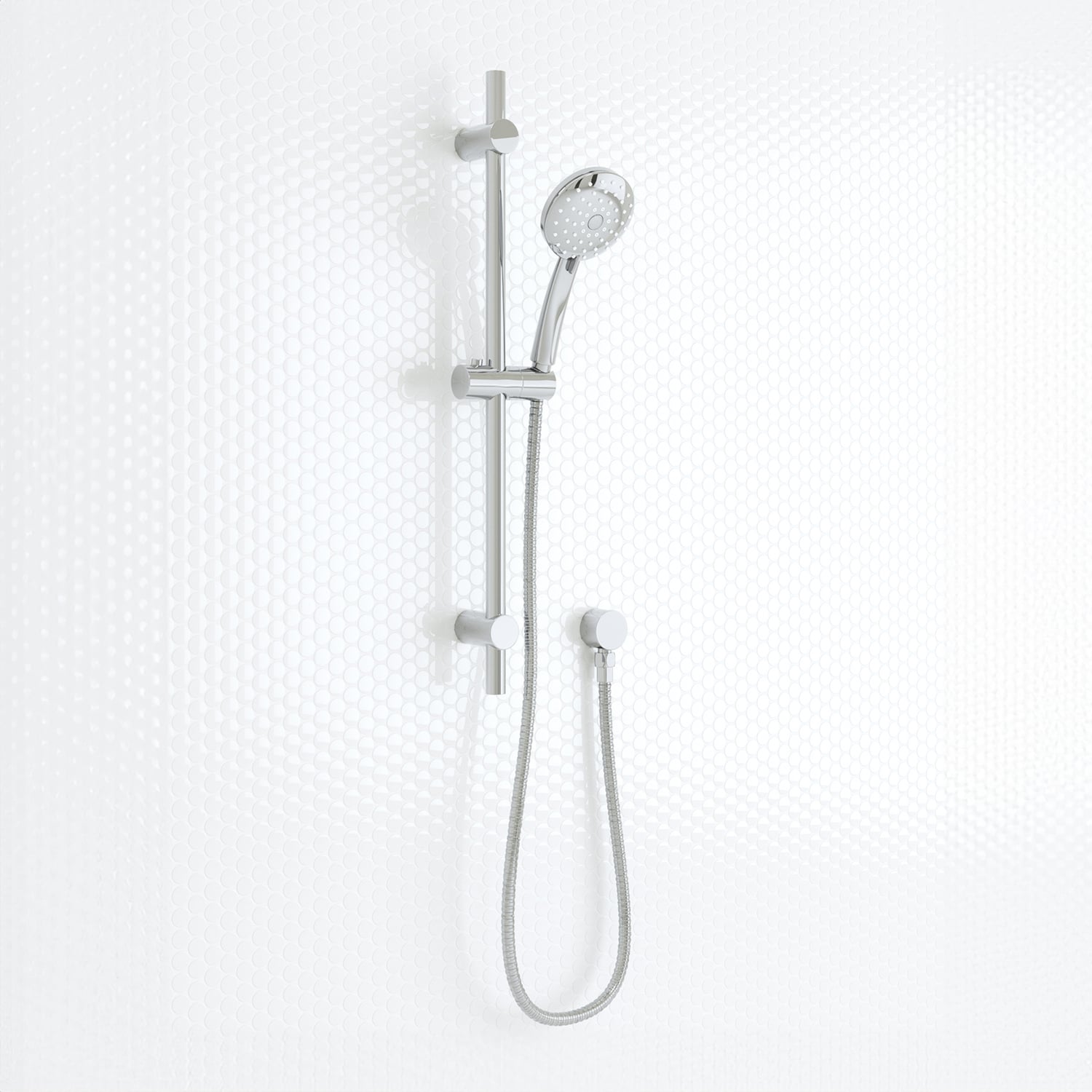 Sami Chrome Round Rail Shower