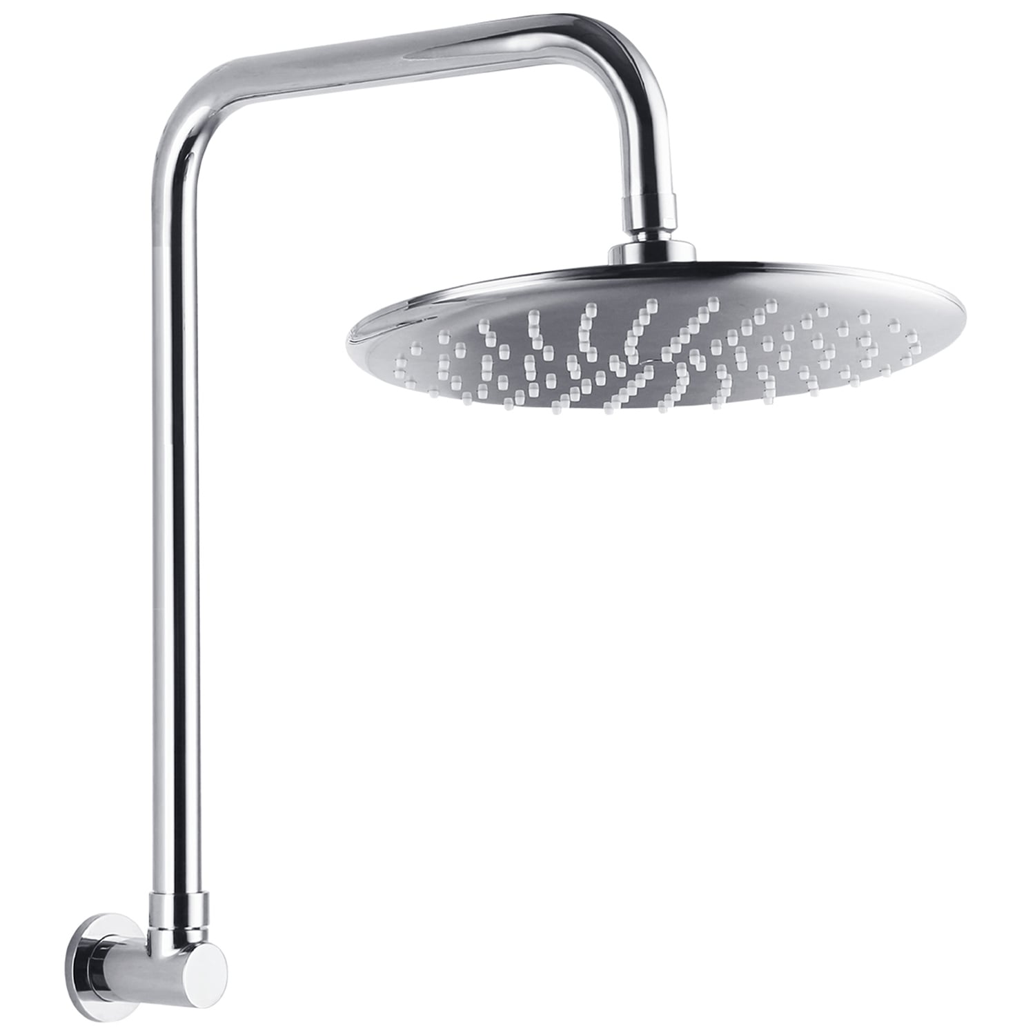 Loui Brushed Nickel Round Shower Arm & Head