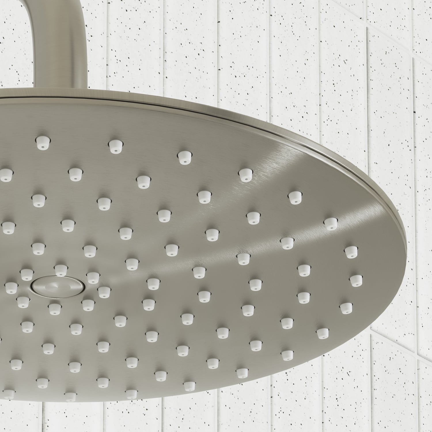 Loui Brushed Nickel Round Shower Arm & Head