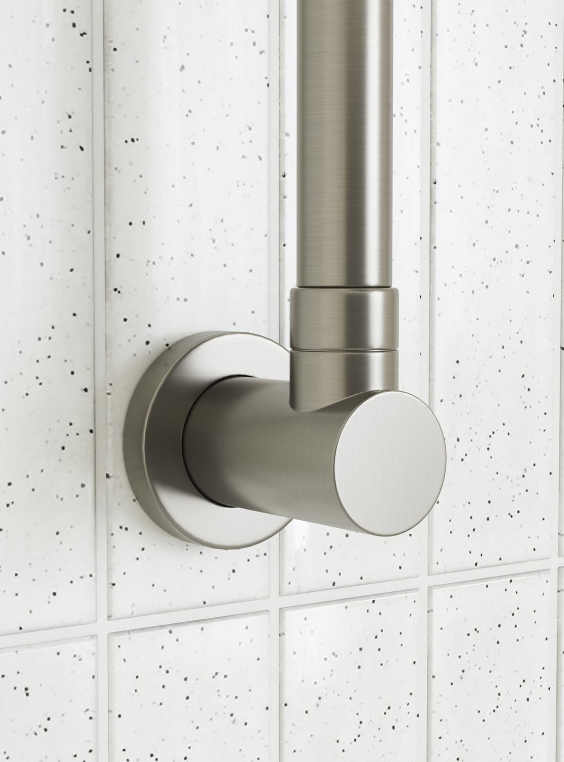 Loui Brushed Nickel Round Shower Arm & Head