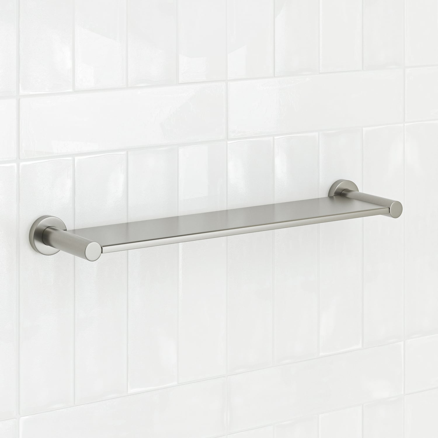 Clovelly 500mm Brushed Nickel Stainless Steel Shower Shelf