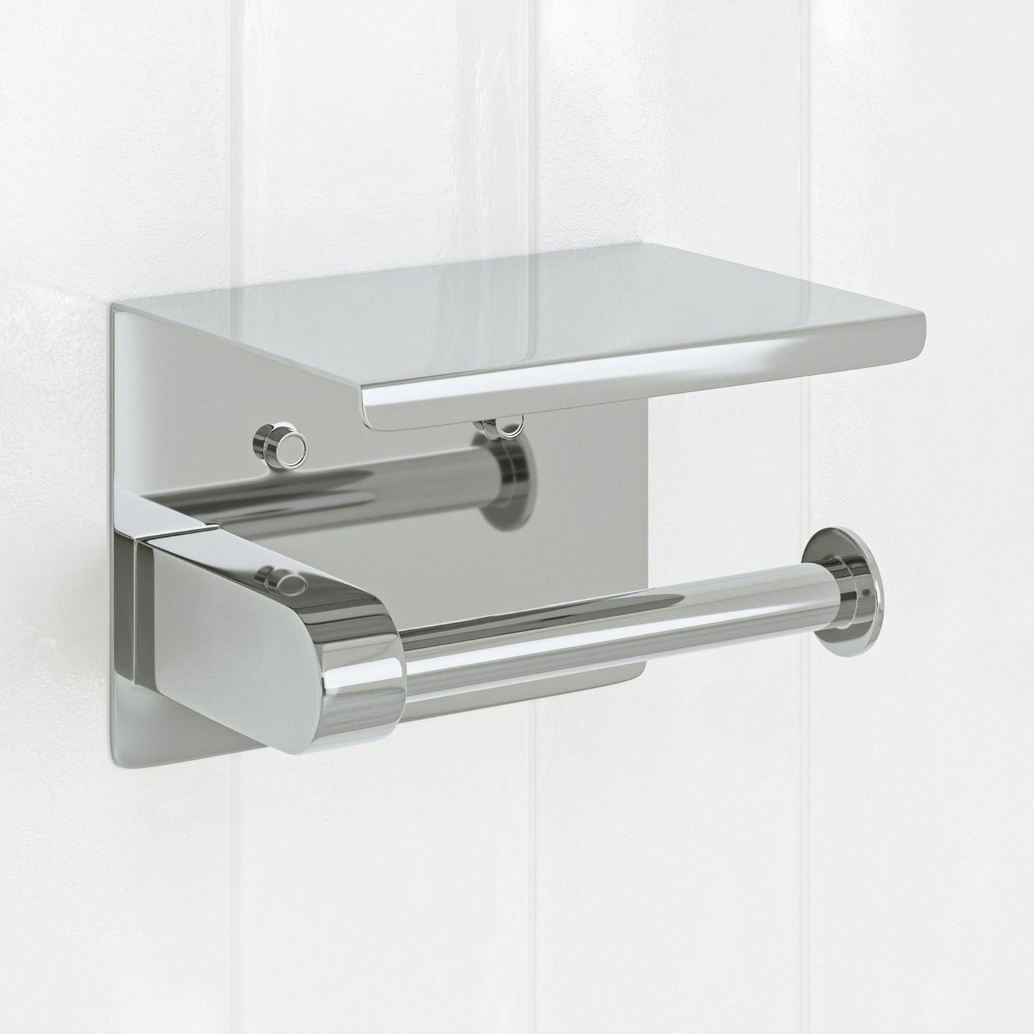 Clovelly Chrome Stainless Steel Toilet Roll Holder