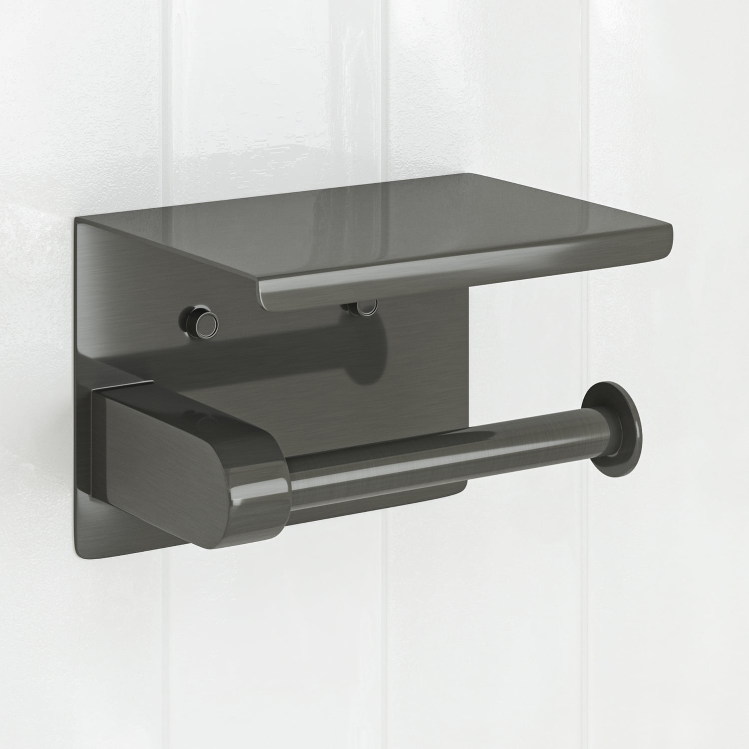 Clovelly Gunmetal Stainless Steel Toilet Roll Holder