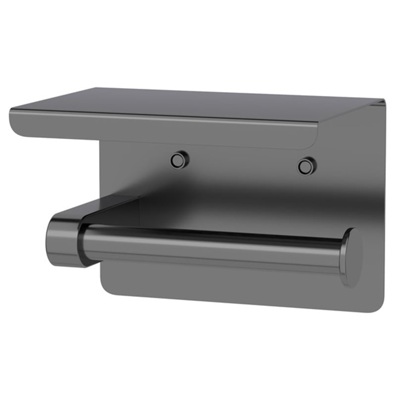 Clovelly Gunmetal Stainless Steel Toilet Roll Holder