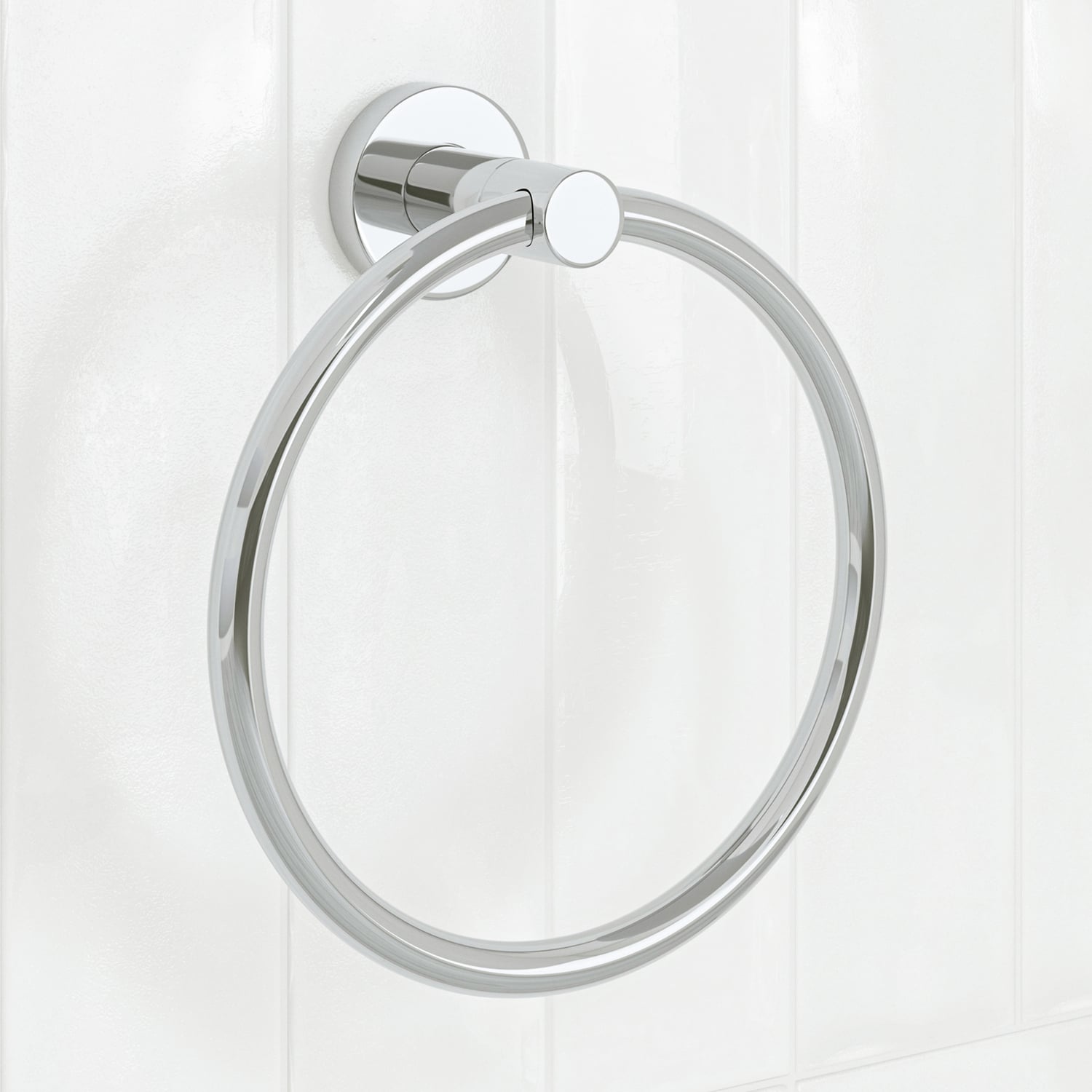 Clovelly Chrome Towel Ring
