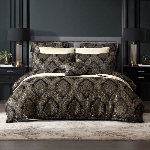 Monarch Yarn-Dyed Lurex Jacquard Quilt Cover Set