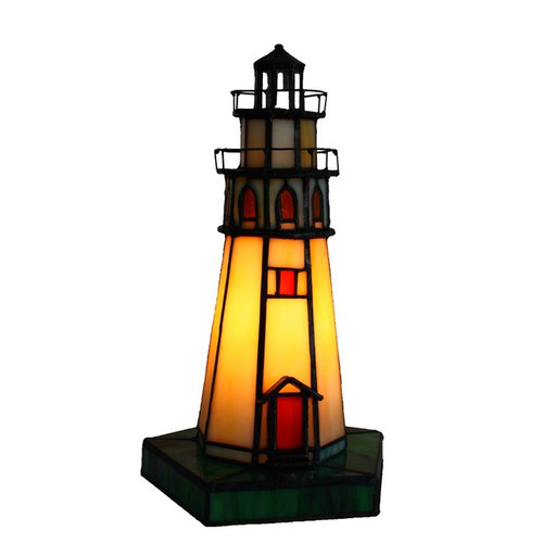 Tiffany Emporium Lighthouse Leadlight Table Lamp & Reviews Temple