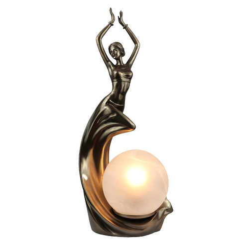 Tiffany Emporium Art Decor Dancing Lady Frosted Glass Table Lamp