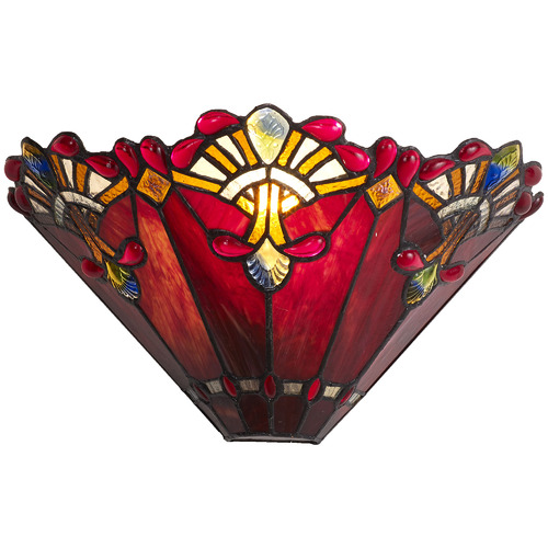 Tiffany Emporium Clara Tiffany Stained Glass Wall Sconce 